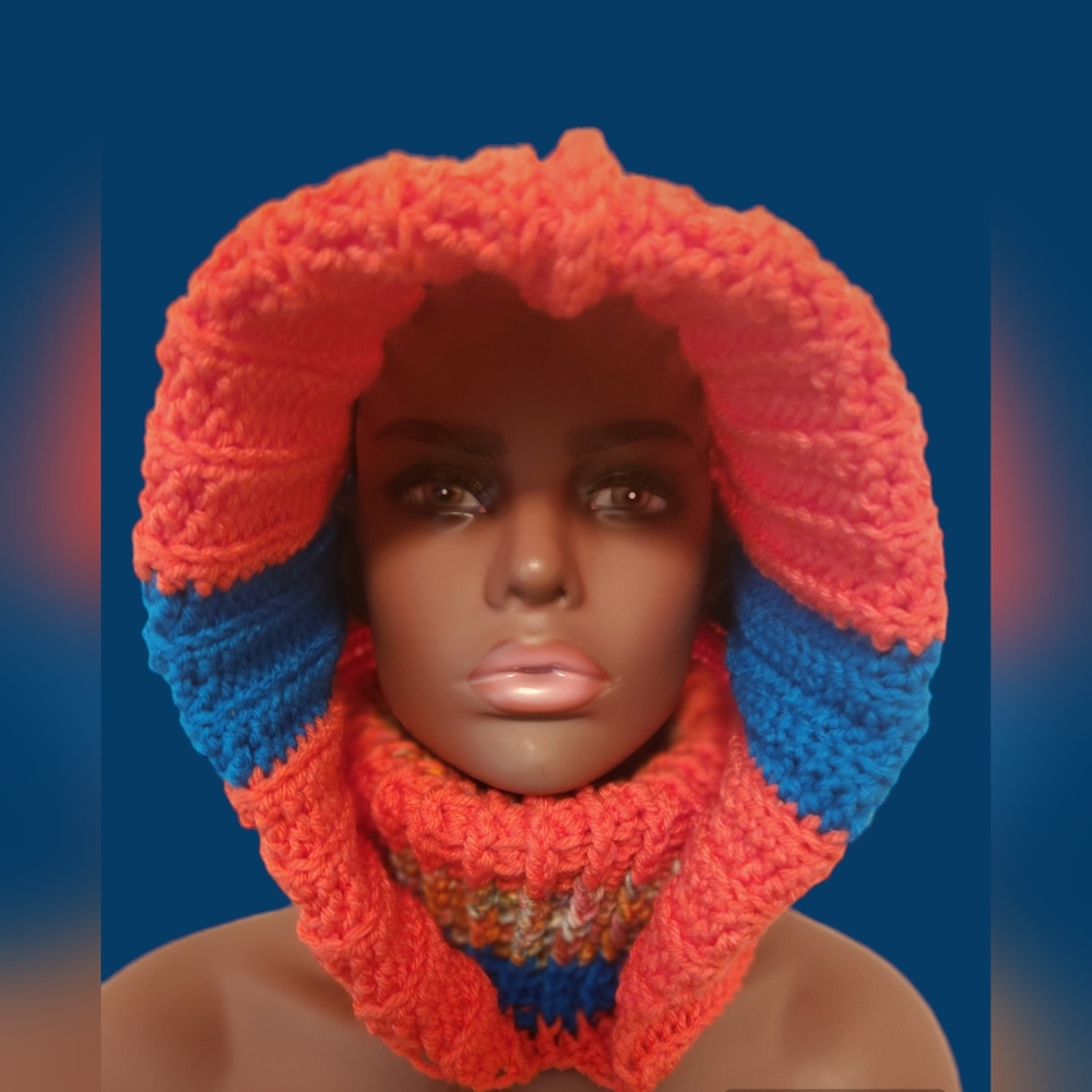 Crochet Turtleneck Hoodie